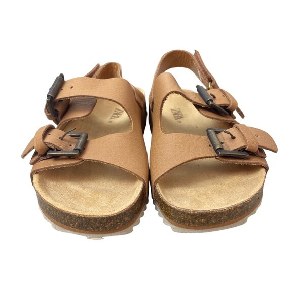 Zara Youth Girl's Tan Brown Strapped Sandals Sz 29 (11.5 US) - NWOB - Picture 2 of 8